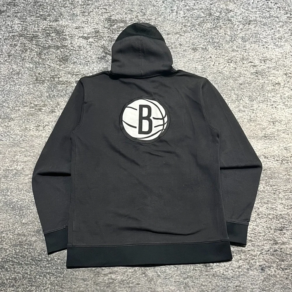 Nike Brooklyn‎ Nets Dri Fit Performance Full Zip Hoodie Youth XL Black Showtime